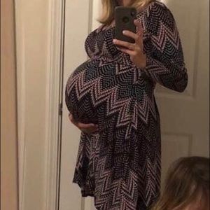 👗NWT Motherhood maternity high waist tie back dress